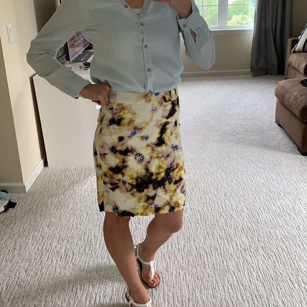 Jcrew floral pencil skirt